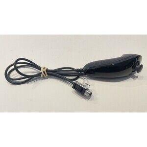 Black Nunchuck Nintendo Wii / U OEM GENUINE OFFICIAL RVL-004 Controller Remote